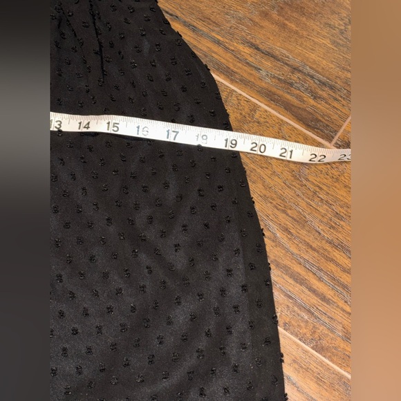 Elle Black Dress w/ Embroidered Polka Dots - Picture 9 of 12